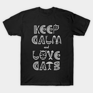 KEEP CALM and LOVE CATS T-Shirt